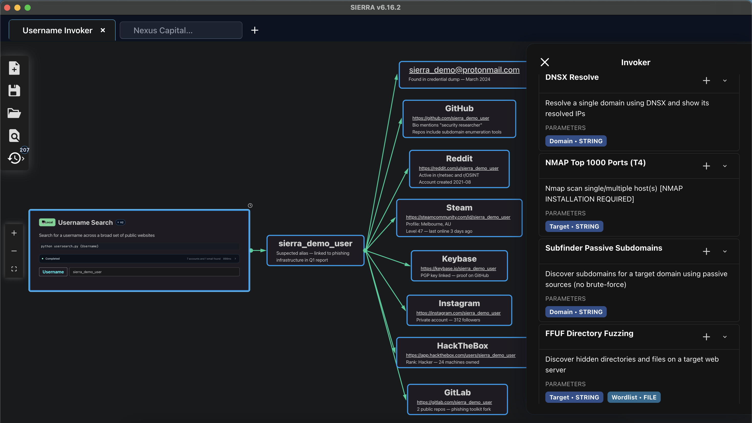 Cloud invoker streaming results into the SIERRA investigation graph