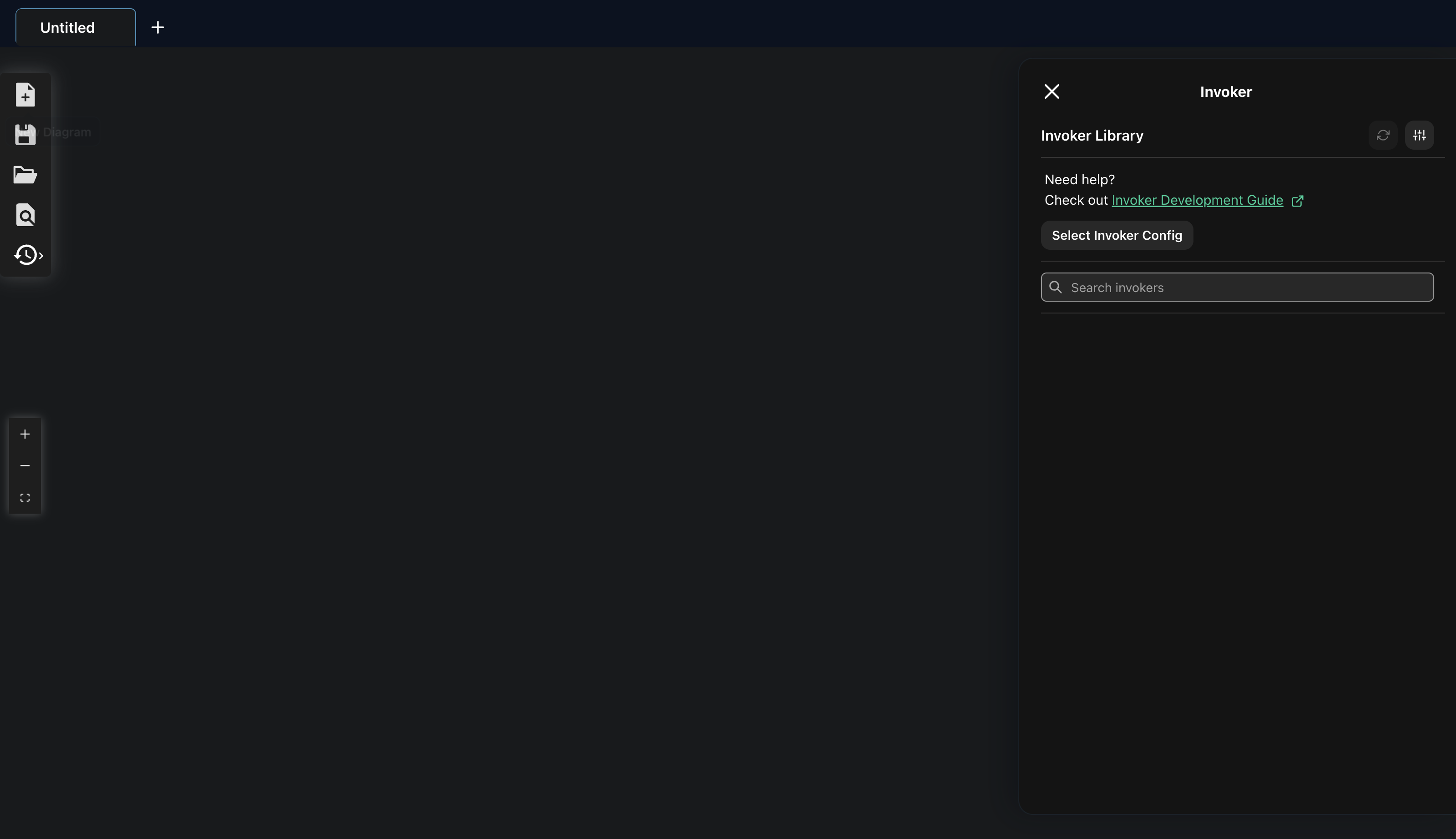 SIERRA Invoker panel showing the Select Invoker Config button
